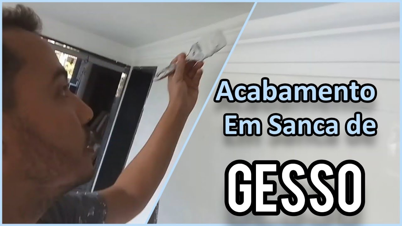 Acabamento em  Sanca de Gesso Com Massa Corrida - Hiper Pinturas