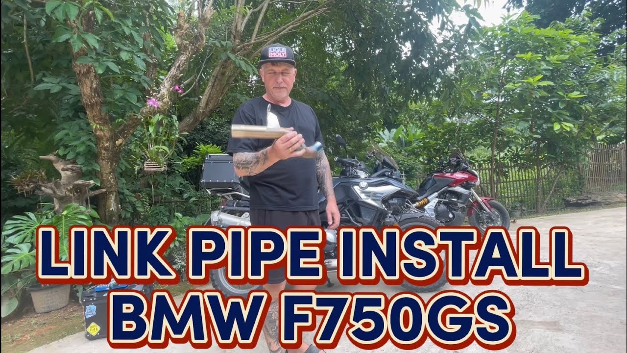 BMW F750GS resonator delete and link pipe install