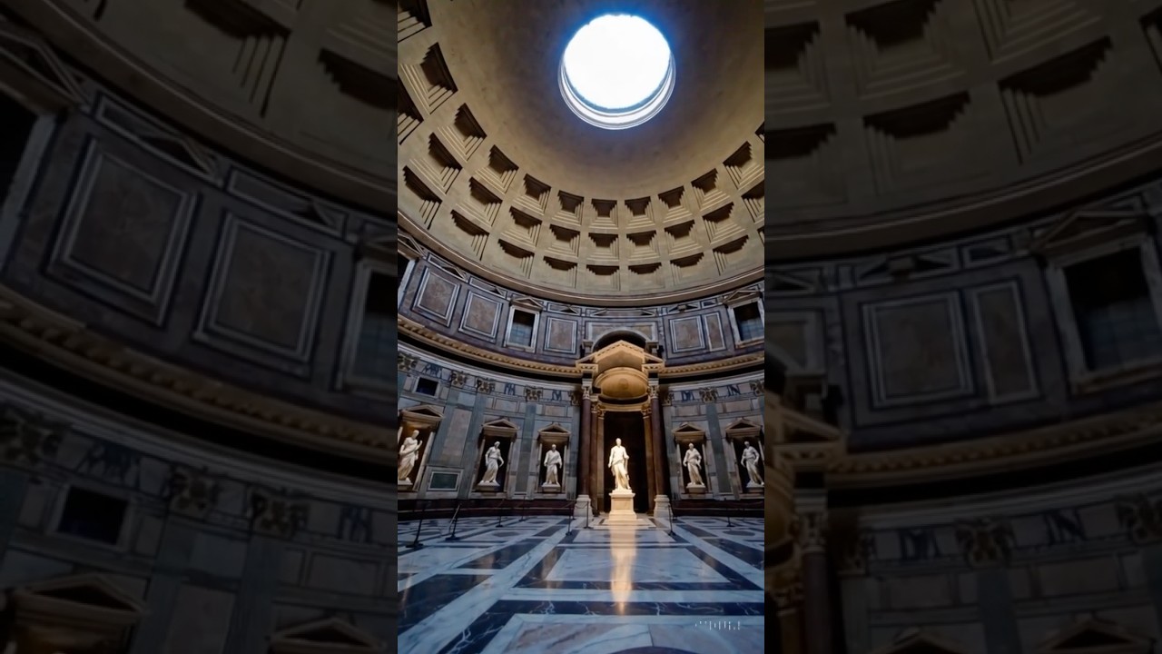 ROMA e o Pante&atilde;o: O segredo por tr&aacute;s do buraco no teto #Panteao #pantheonroma #roma