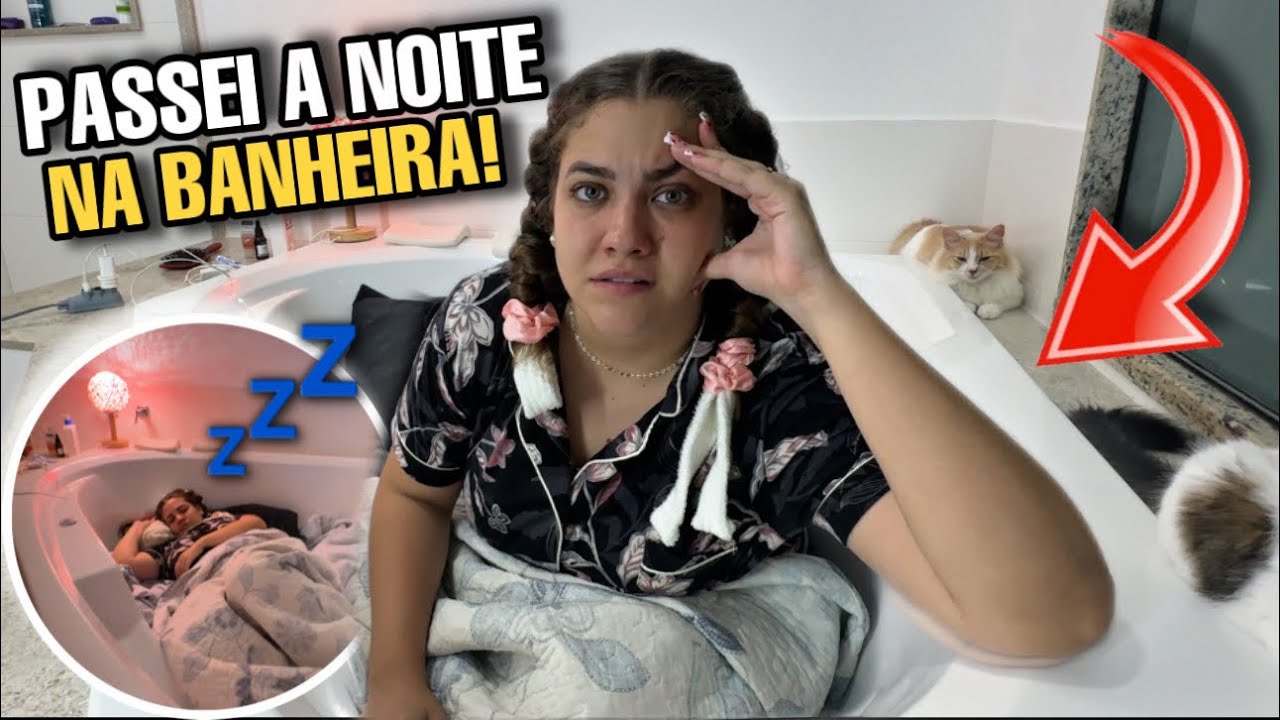 PASSEI A NOITE NA BANHEIRA DA MINHA CASA!!