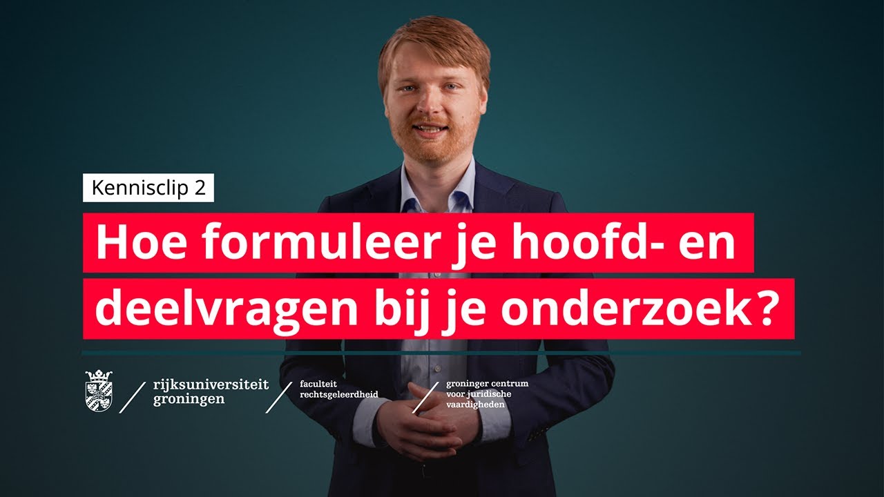 GCJV Kennisclip 2: Hoe formuleer je hoofd- en deelvragen bij je onderzoek?