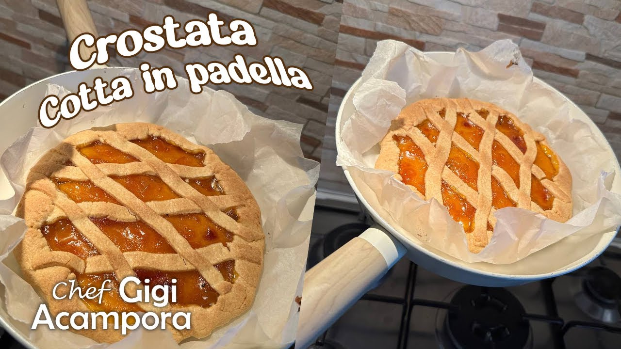 CROSTATA DI ALBICOCCHE COTTA IN PADELLA SENZA UTILIZZARE IL FORNO - FACILISSIMA DA FARE