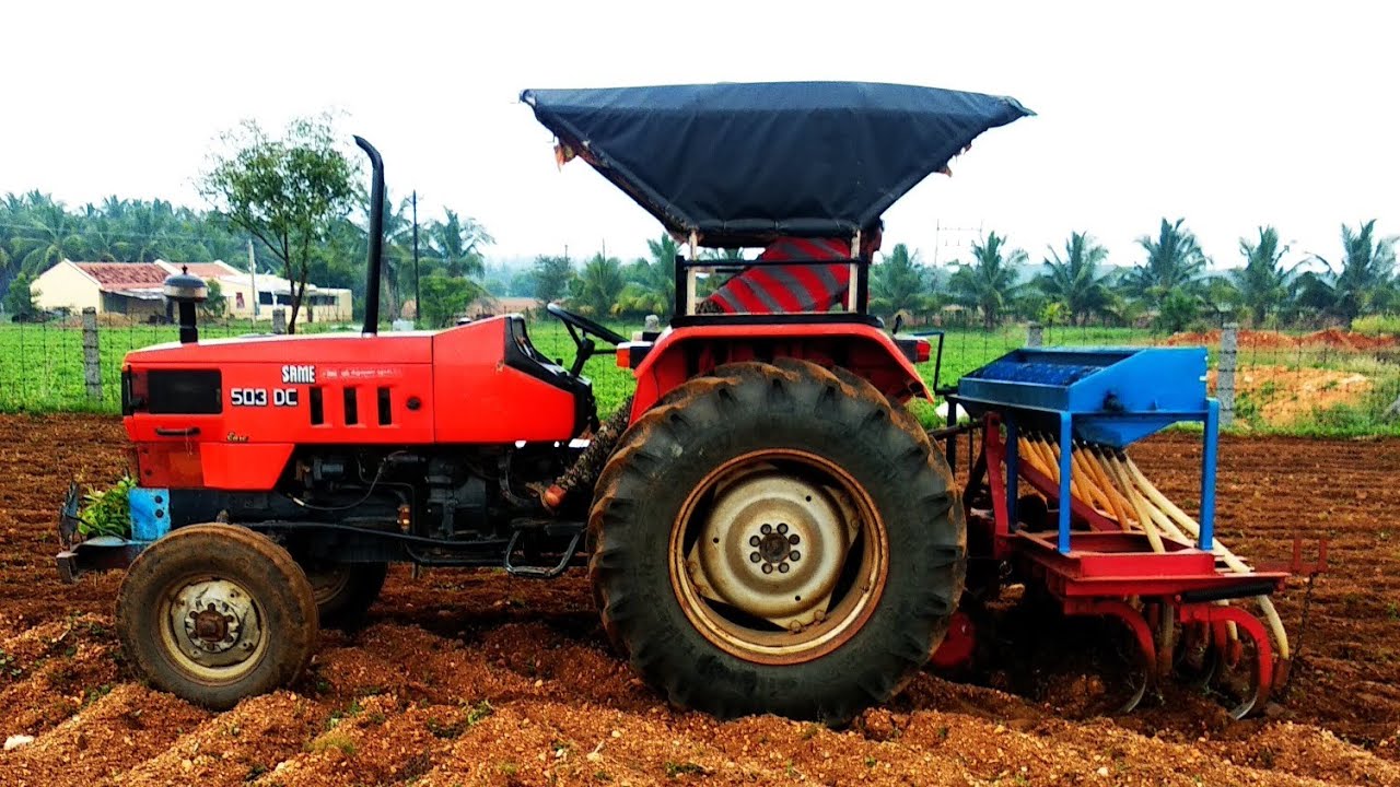 SAME 503 Tractor Groundnut seeding performance | SAME Tractor performance | Duetz fahr tractor