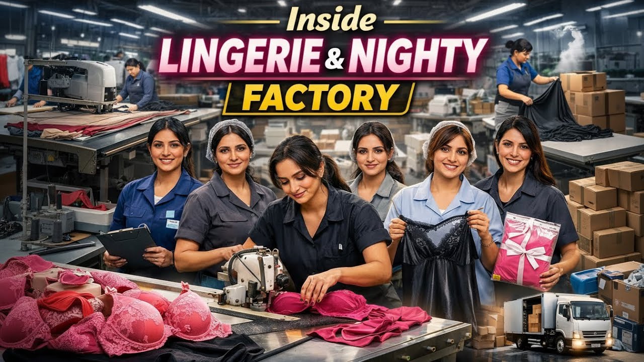 How Ladies Bra & Nighty Are Made | Inside Garment Factory Six Professional female garment workers