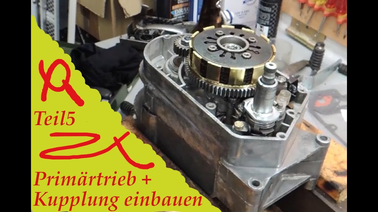 Simson S51, M531, M541, M551, 5 Gang Primärtrieb und Kupplung einbauen Teil5