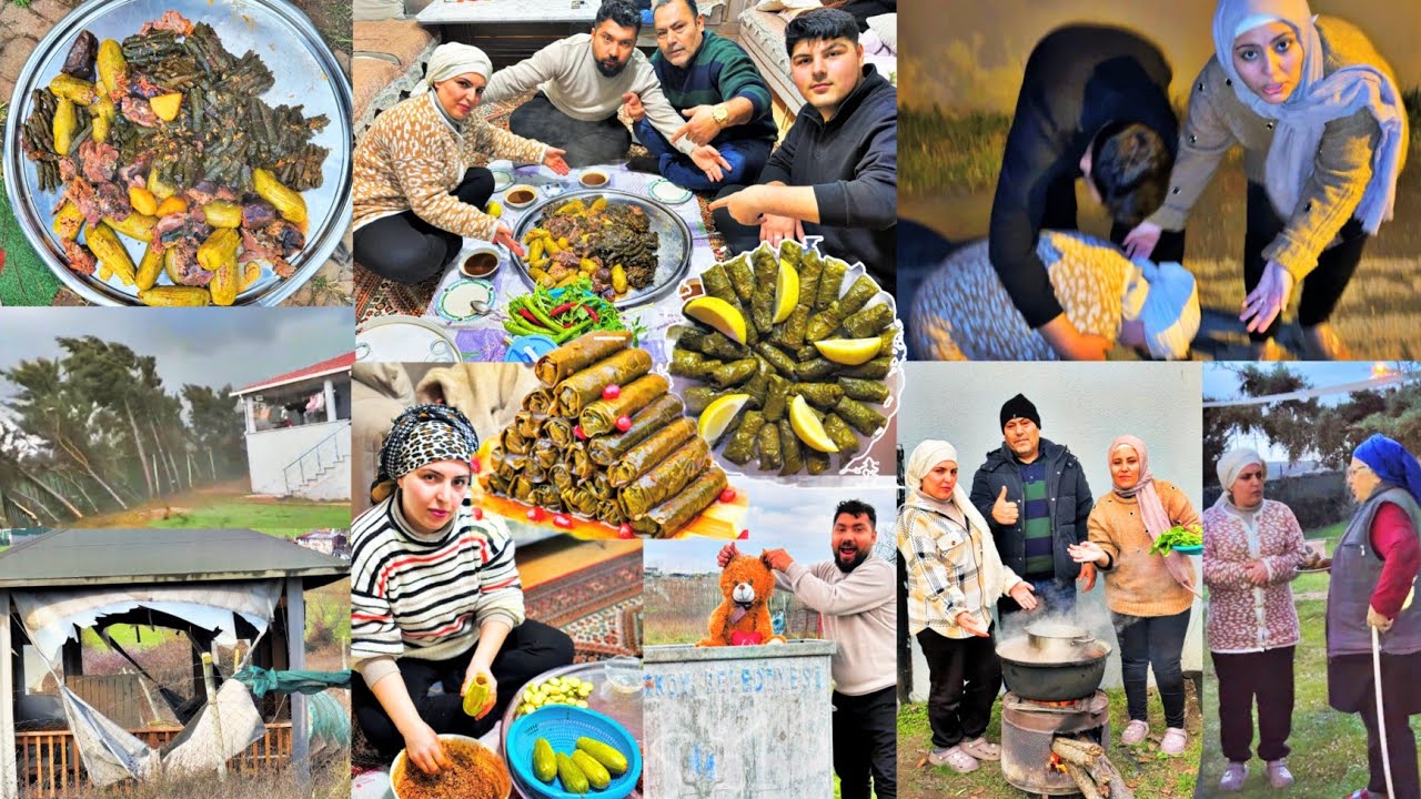 عاصفة رياح قوية عنا بالضيعة طبخنا المحاشي واجت المصايب فوق بعضها😭