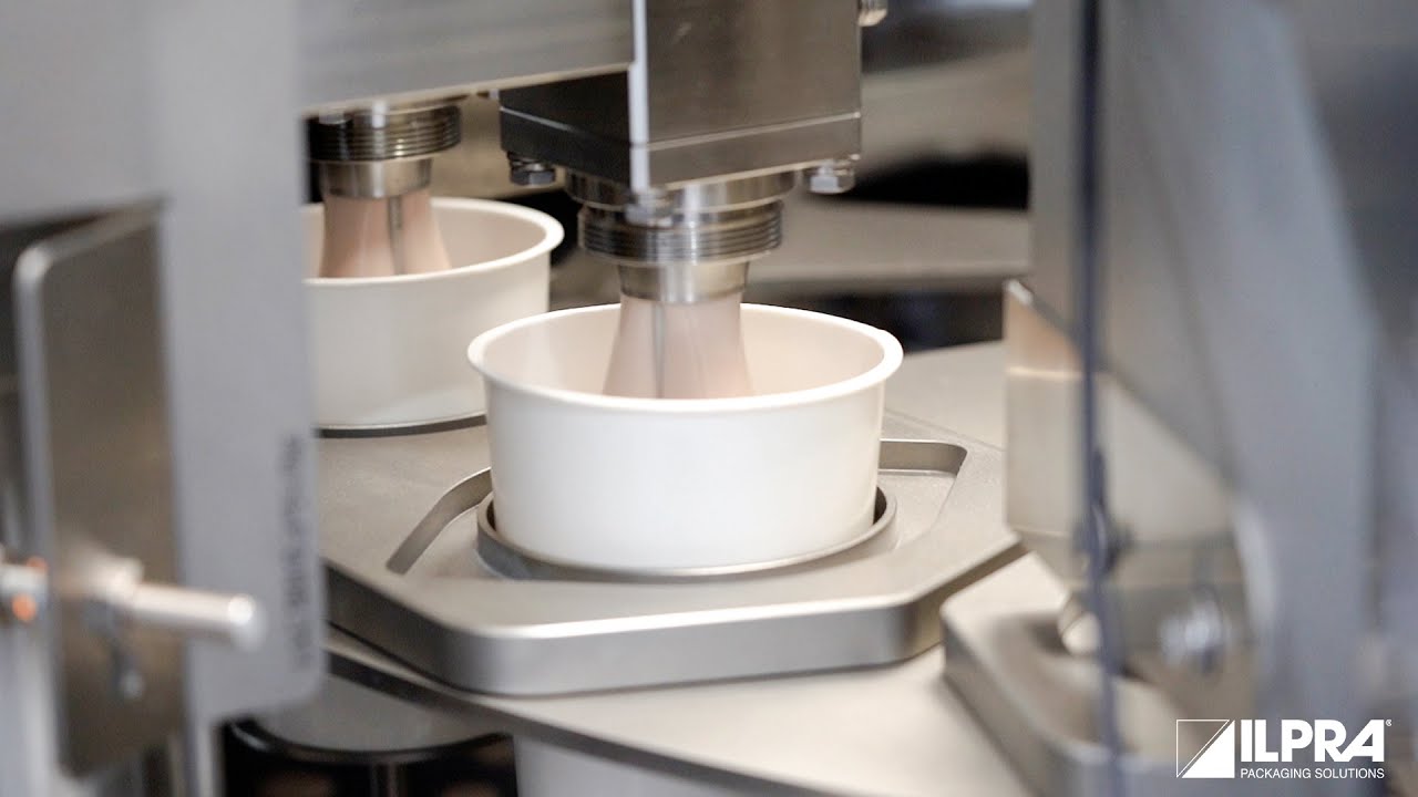 ILPRA Filling and Sealing Machine- Paper Cups Yogurt Packaging- Ultra Clean- Fill Seal 5000