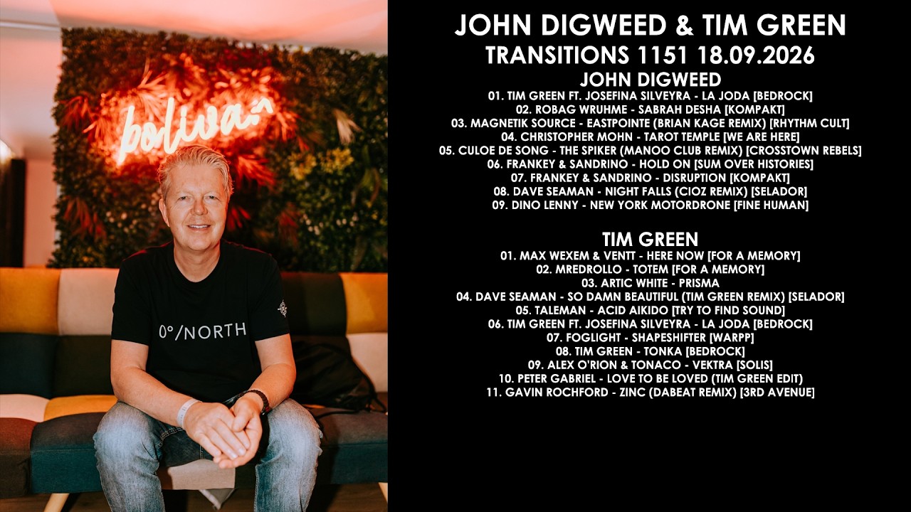 JOHN DIGWEED (UK) & TIM GREEN (UK) @ Transitions 1151 18.09.2026