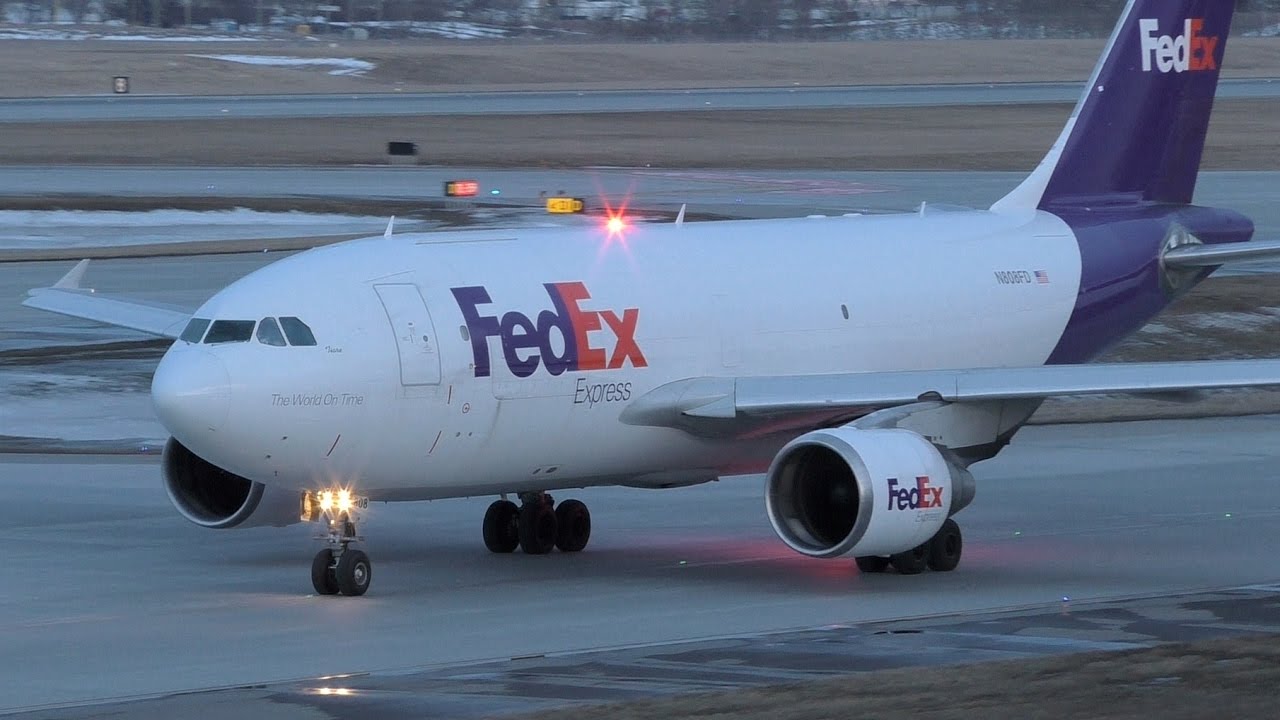 Classic Airbus! FedEx A310-324F [N808FD] Close Up Taxi and Takeoff from Calgary Airport ᴴᴰ