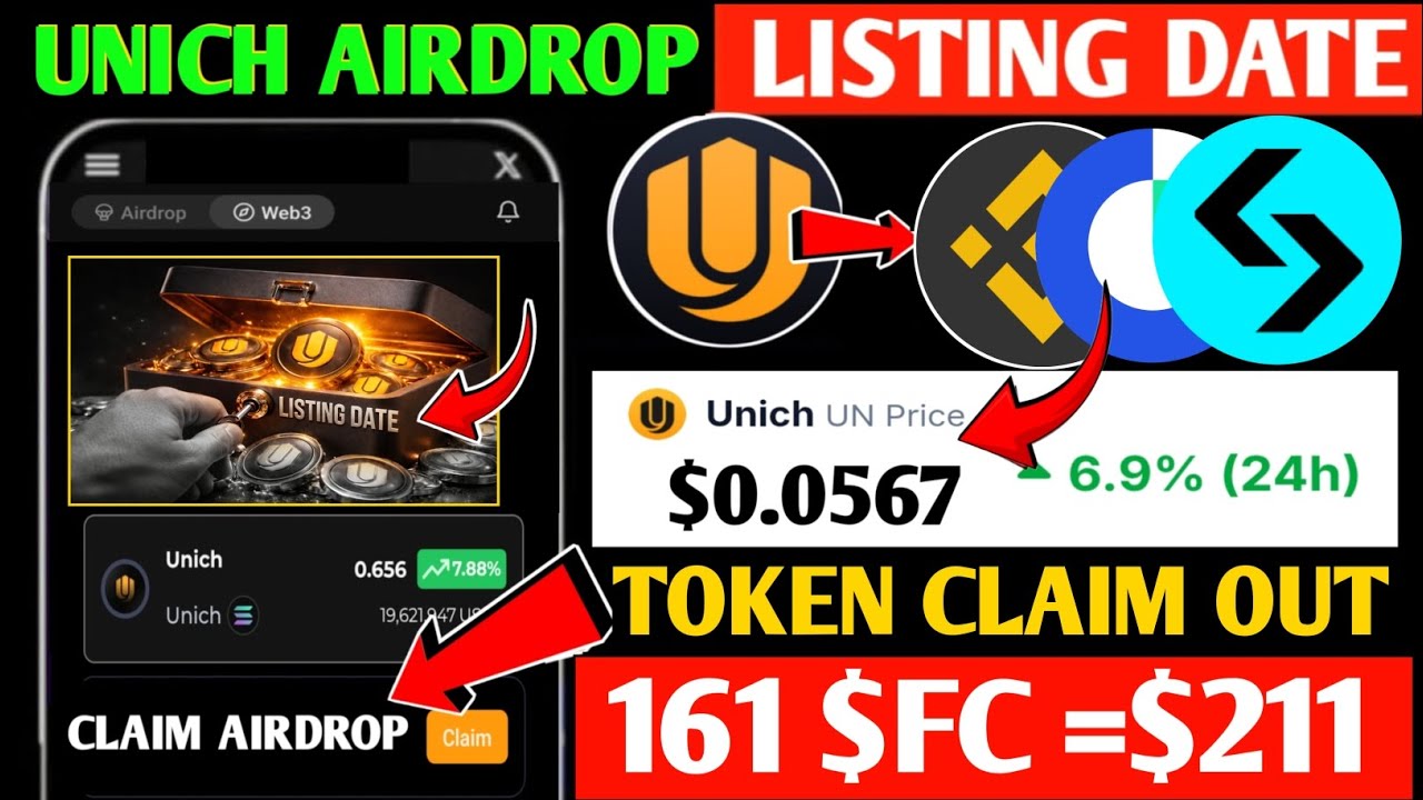 🔥Unich Token Distribution🤑Unich Airdrop New Update | Unich Airdrop Listing Date |Unich Login problem