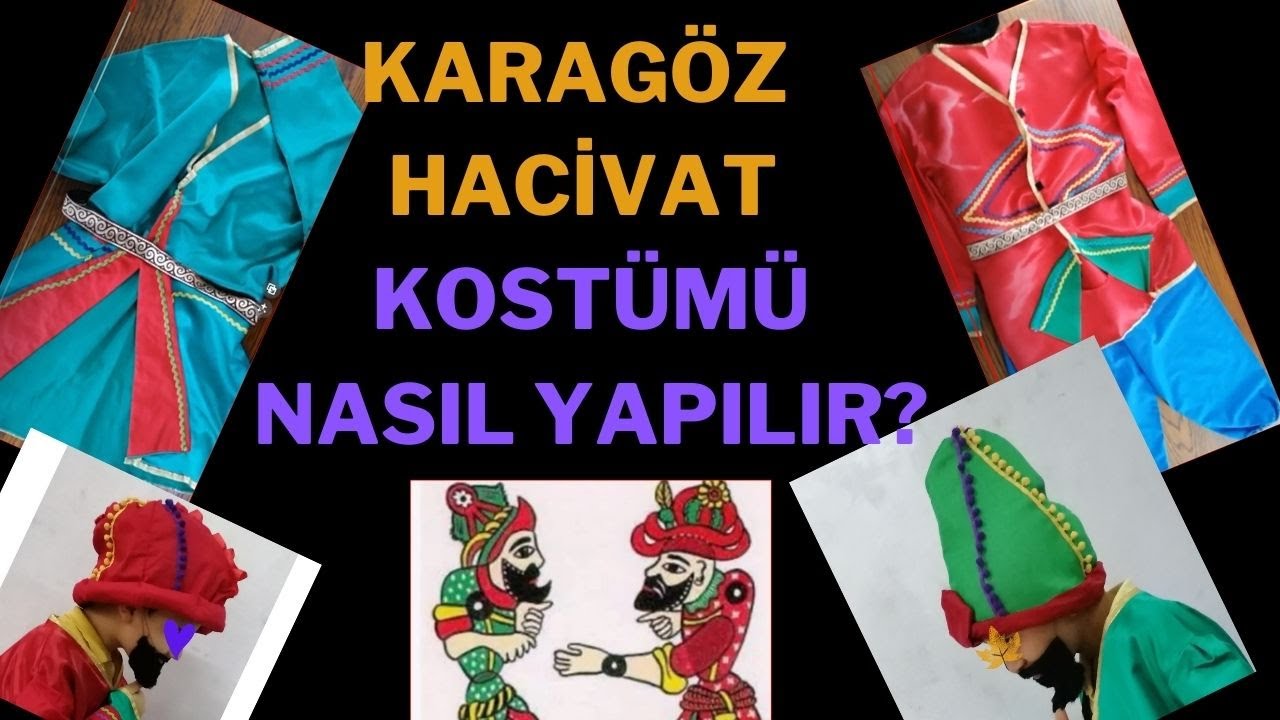 KARAGÖZ VE HACİVAT KOSTÜMÜ NASIL YAPILIR ? #Kolaykaragözkostümü  #masrafsızkostüm  #hacivatkostümü