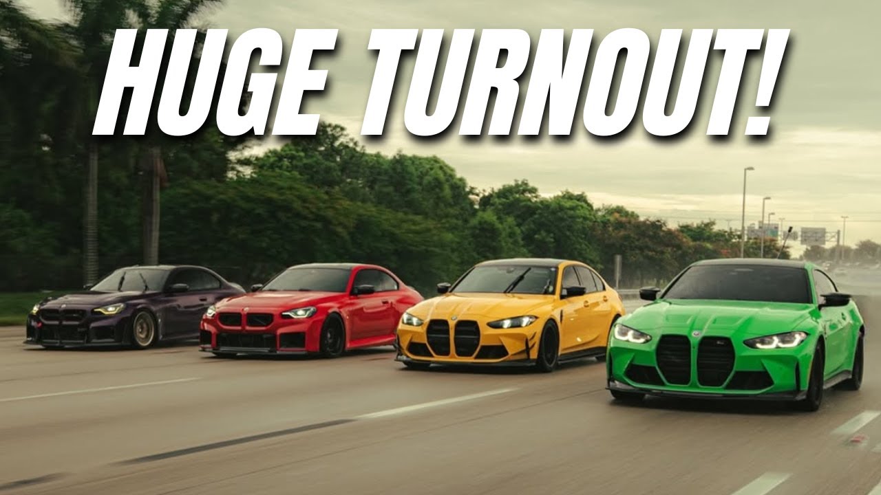 Over 25 BMWs RIDEOUT To HOMESTEAD-MIAMI Speedway For This Event... 👀