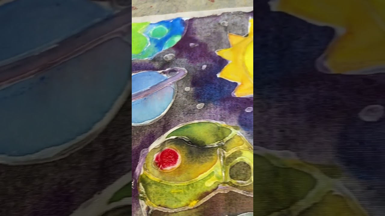 How to Make Glue Batik Fabric - Fun Kids Planet Project! #shorts