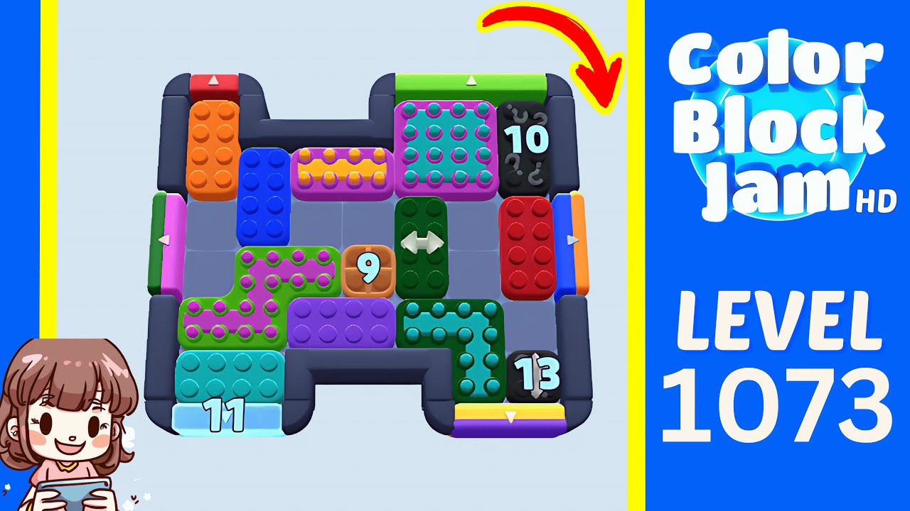 Color Block Jam Level 1073 Solution Walkthrough