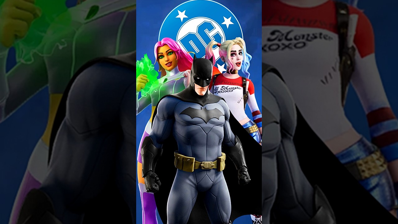 TOP MELHORES SKINS DA DC NO FORTNITE! #dccomics #fortnite #skins #lojafortnite #batman #arlequina