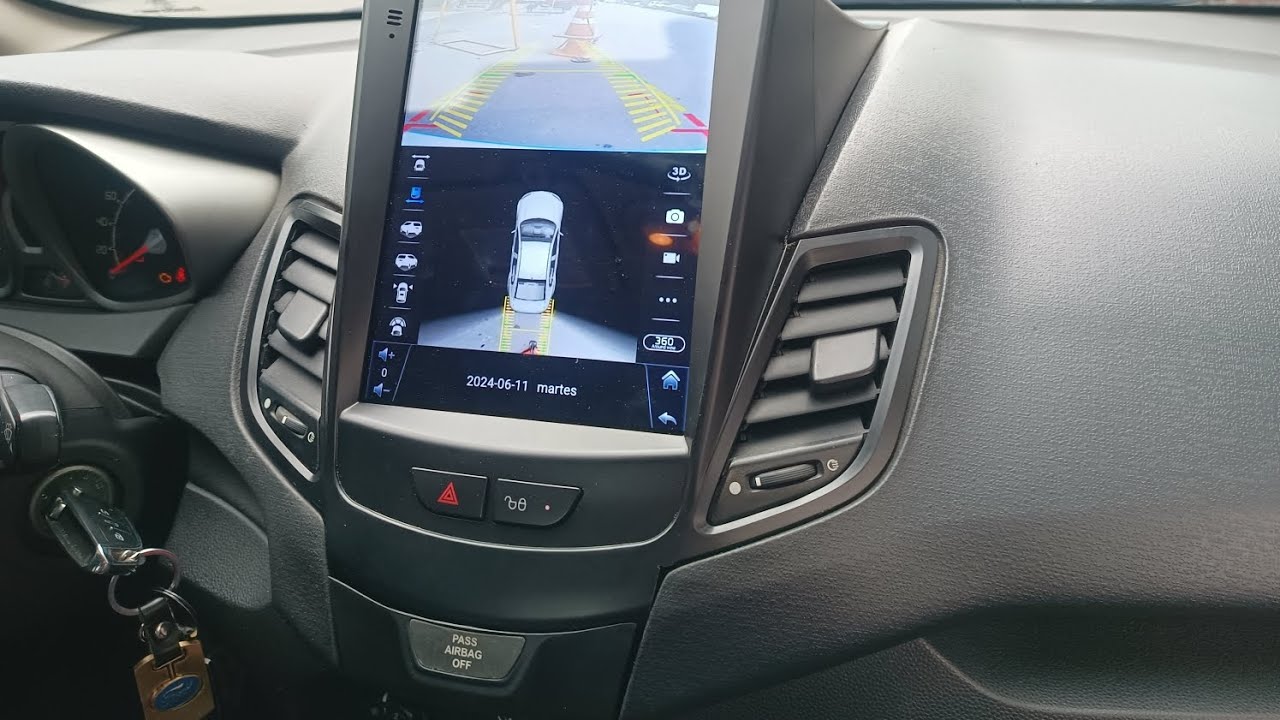 Ford fiesta Tesla nueva generación de pantalla Android 8 nucleos cámaras 360 4 ram sistecredito