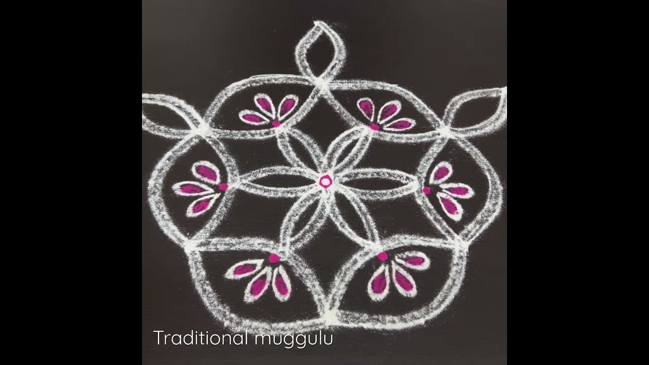 Beautiful double stroke rangoli Traditional Muggulu. #traditionalmuggulu #kolam