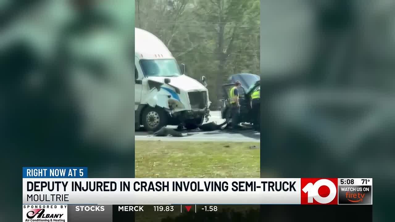 Colquitt Co. deputy seriously injured in crash with semi