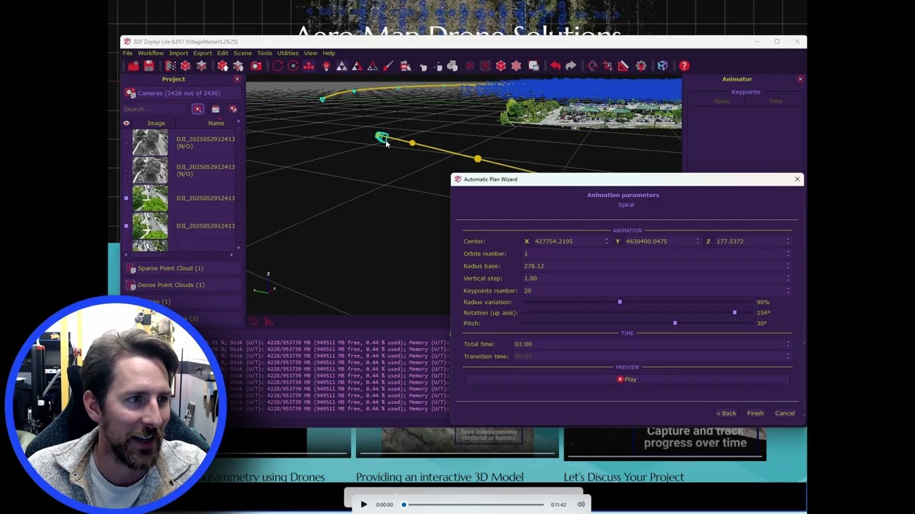Using the animator in 3DF Zephyr