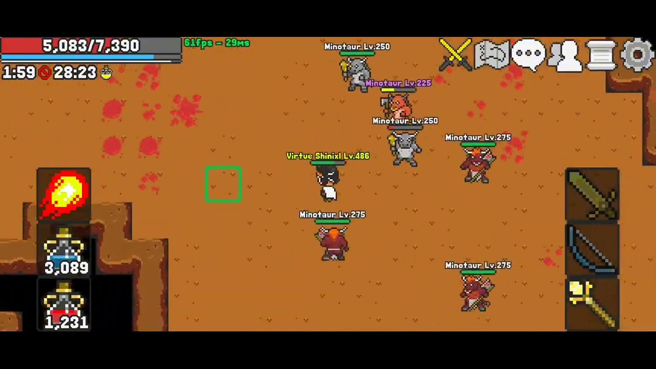 Farmando 1 Hora nos Minotauros (Rucoy online) 