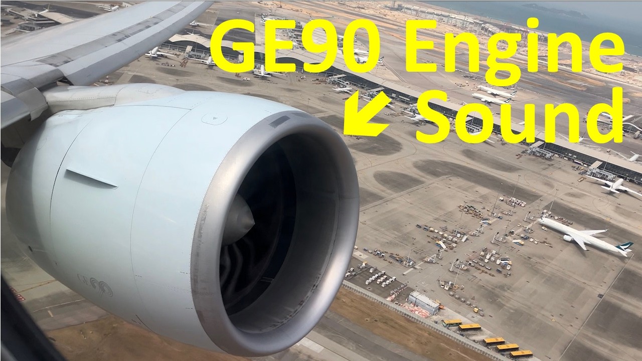 ROARING GE90 Engine Sound: Boeing B777-300ER Take-off #60fps