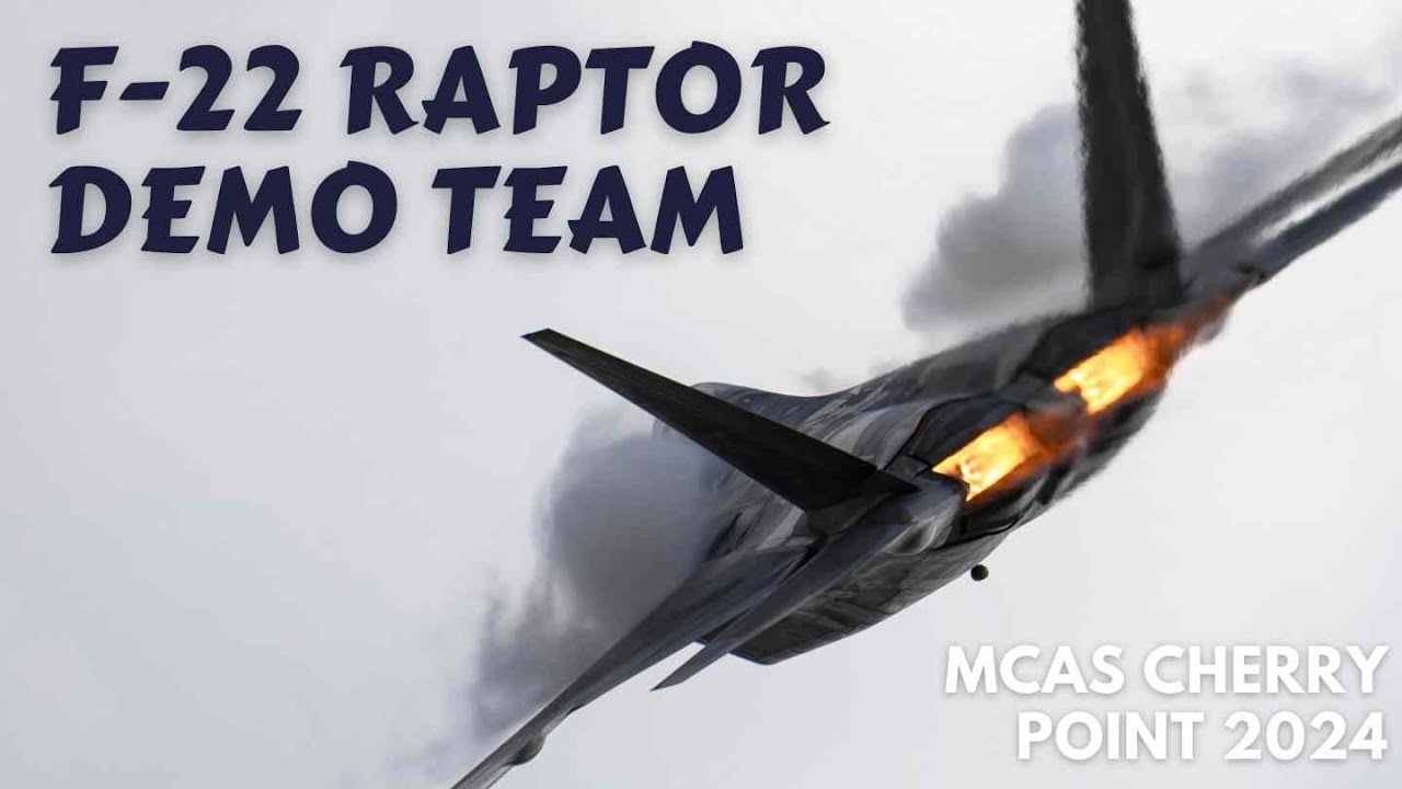 F22 RAPTOR DEMO MCAS CHERRY POINT 2024 WITH FLARES