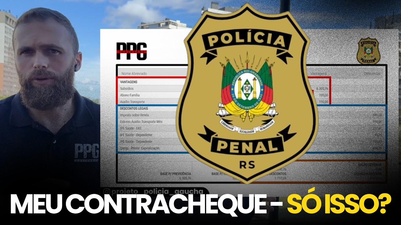 Contracheque de VERDADE de um POLICIAL PENAL do RS!