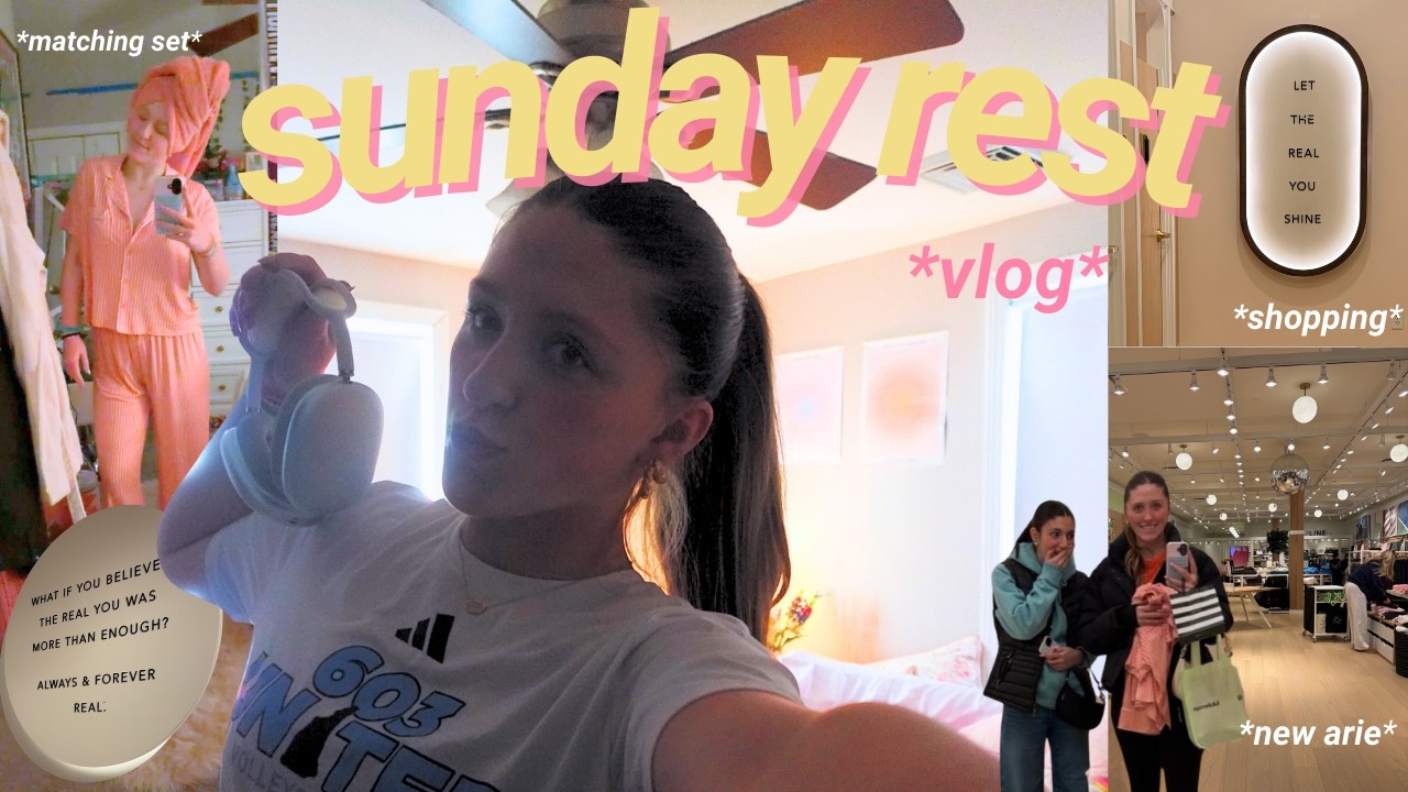 sunday rest vlog! cleaning, shopping, friends, ect. 😇🎧🧼🛍️