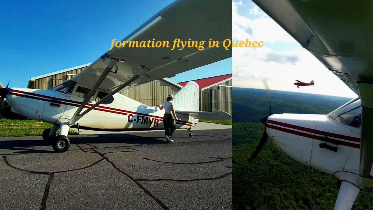 Going To A Quebec Fly-In With My Dog In My Vintage Airplane