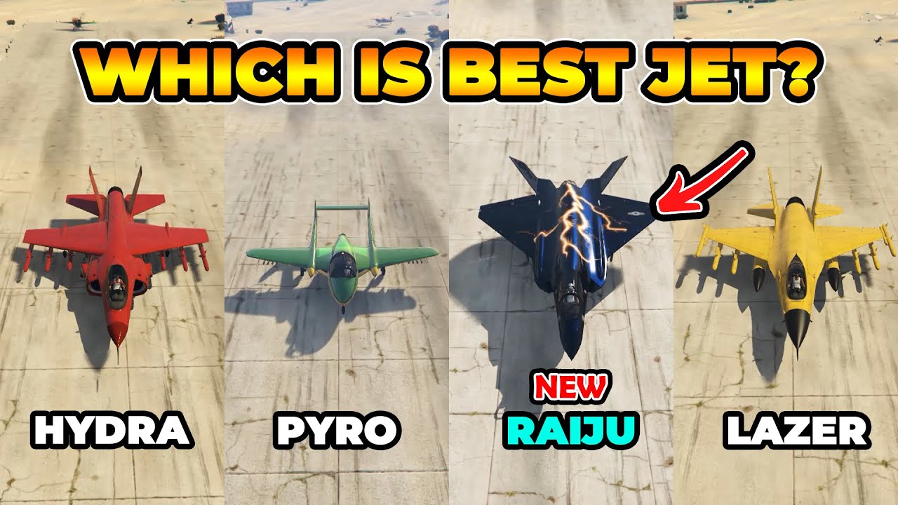 F-160 RAIJU Vs PYRO Vs HYDRA Vs LAZER - WHICH IS BEST - GTA Online