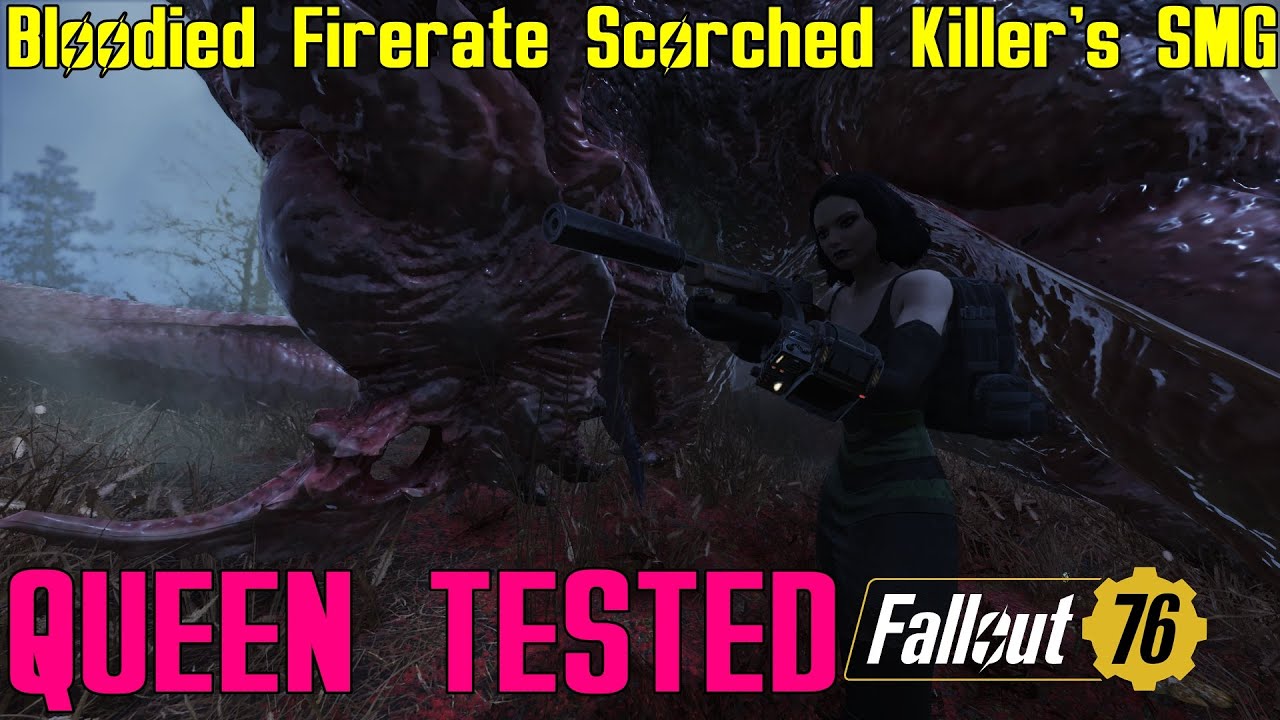 Fallout 76: Испытание на Королеве: Кровавый скорострельный пистолет-пулемет &laquo;Убийца горелых&raquo;