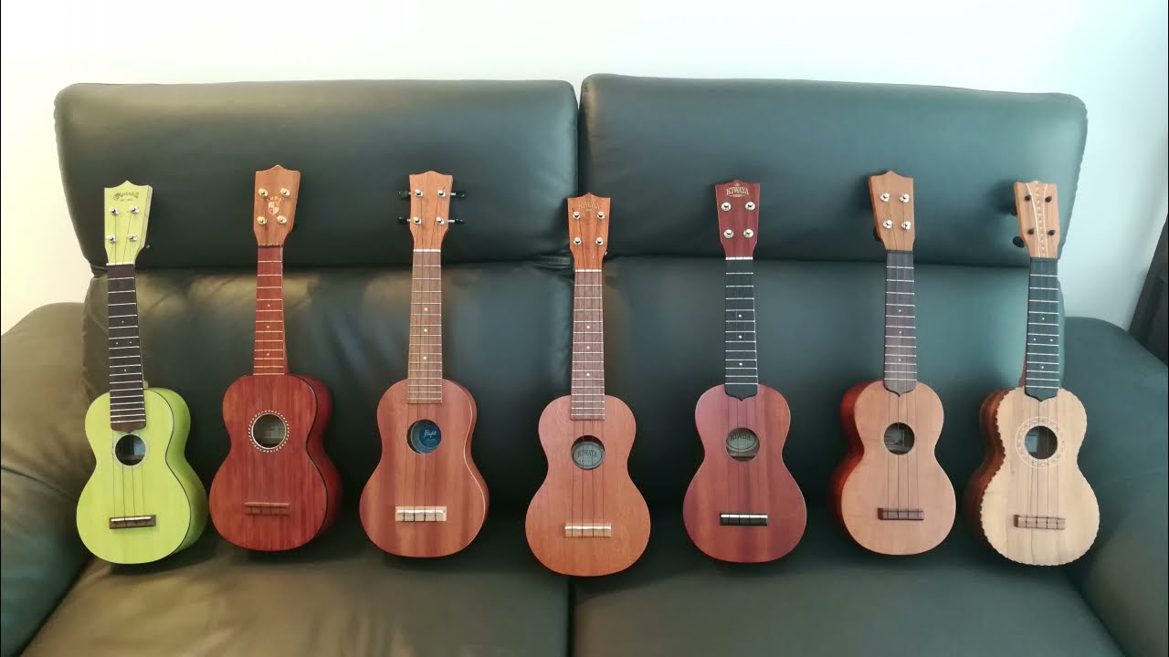 Soprano-Ukulelen Klangvergleich/Sound Comparison: Martin, Luna, Flight, Kiwaya, Ken Timms, DJ Morgan