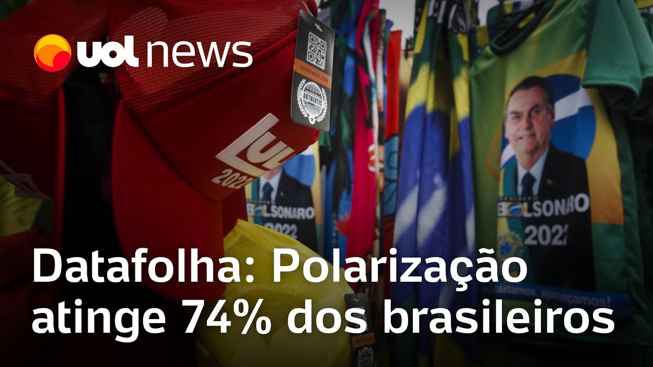 Datafolha: Polariza&ccedil;&atilde;o atinge 74% dos brasileiros, com petistas superando bolsonaristas