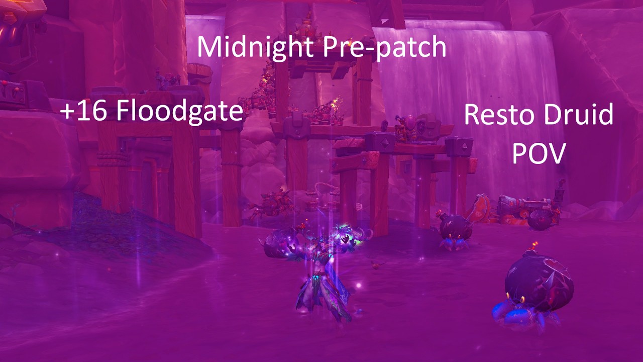 Midnight Pre Patch +16 Floodgate Resto Druid POV | WoW M+ 12.0