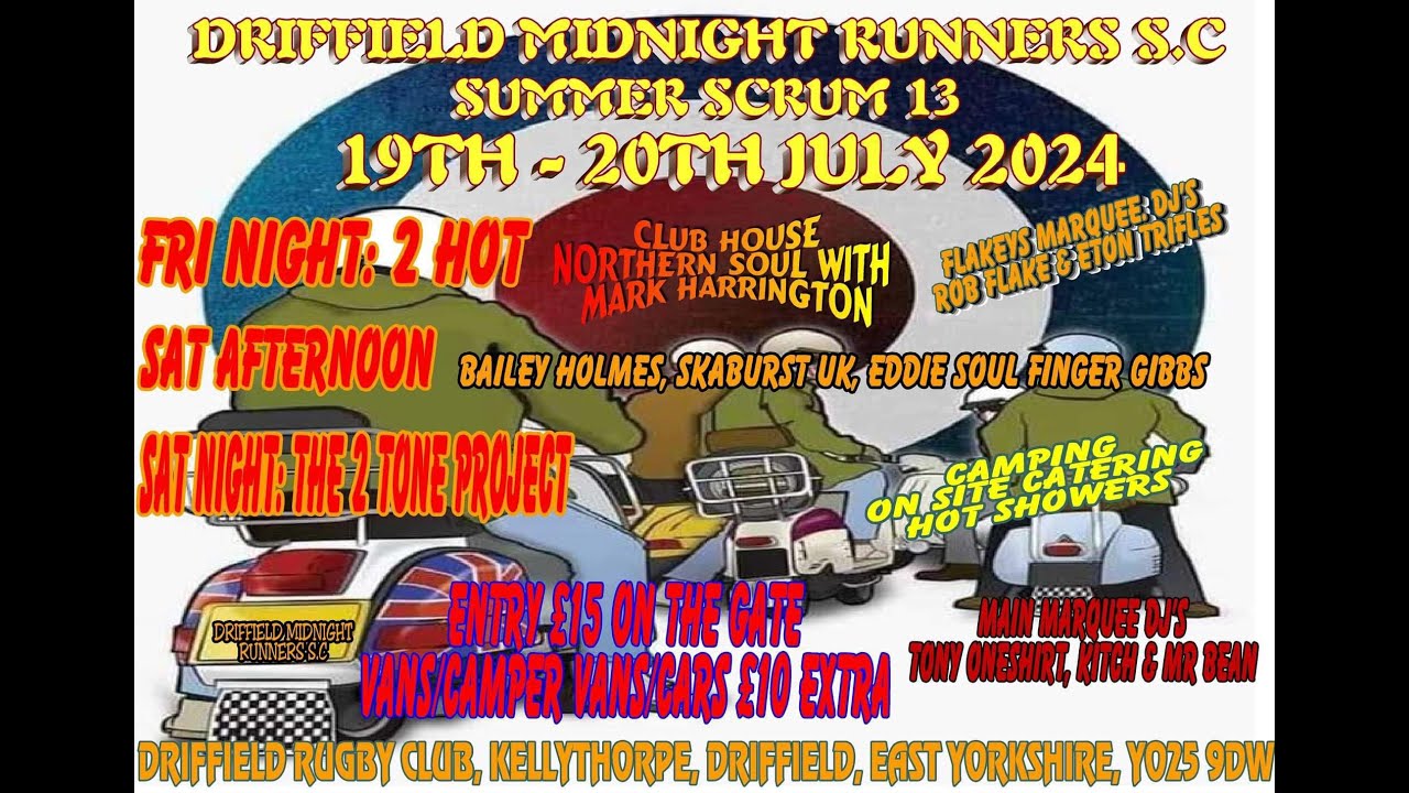 Driffield Midnight Runners Summer Scrum 13 Scooter Rally 2024