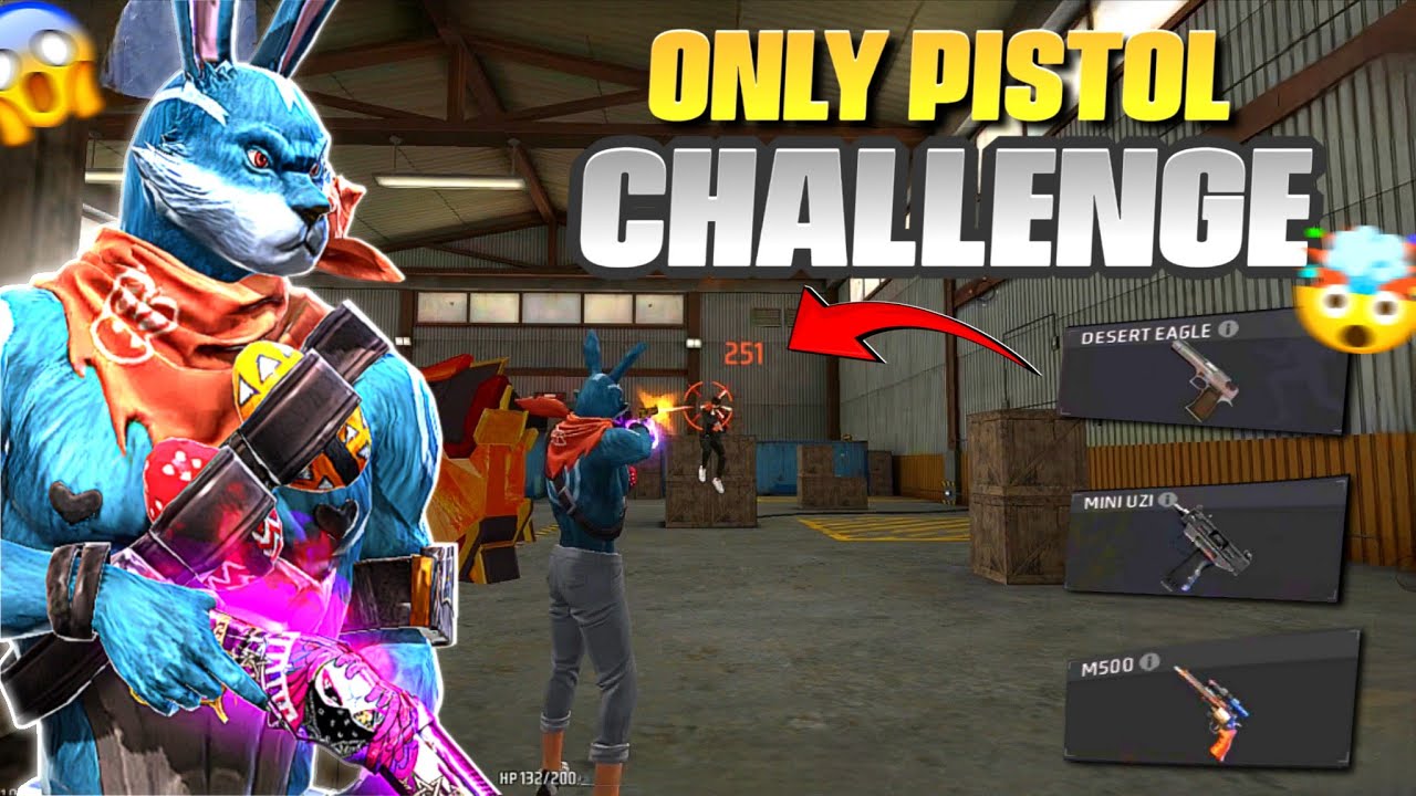 Only Pistol Challenge 🤯 In Lone Wolf 🔥 - Garena Free Fire