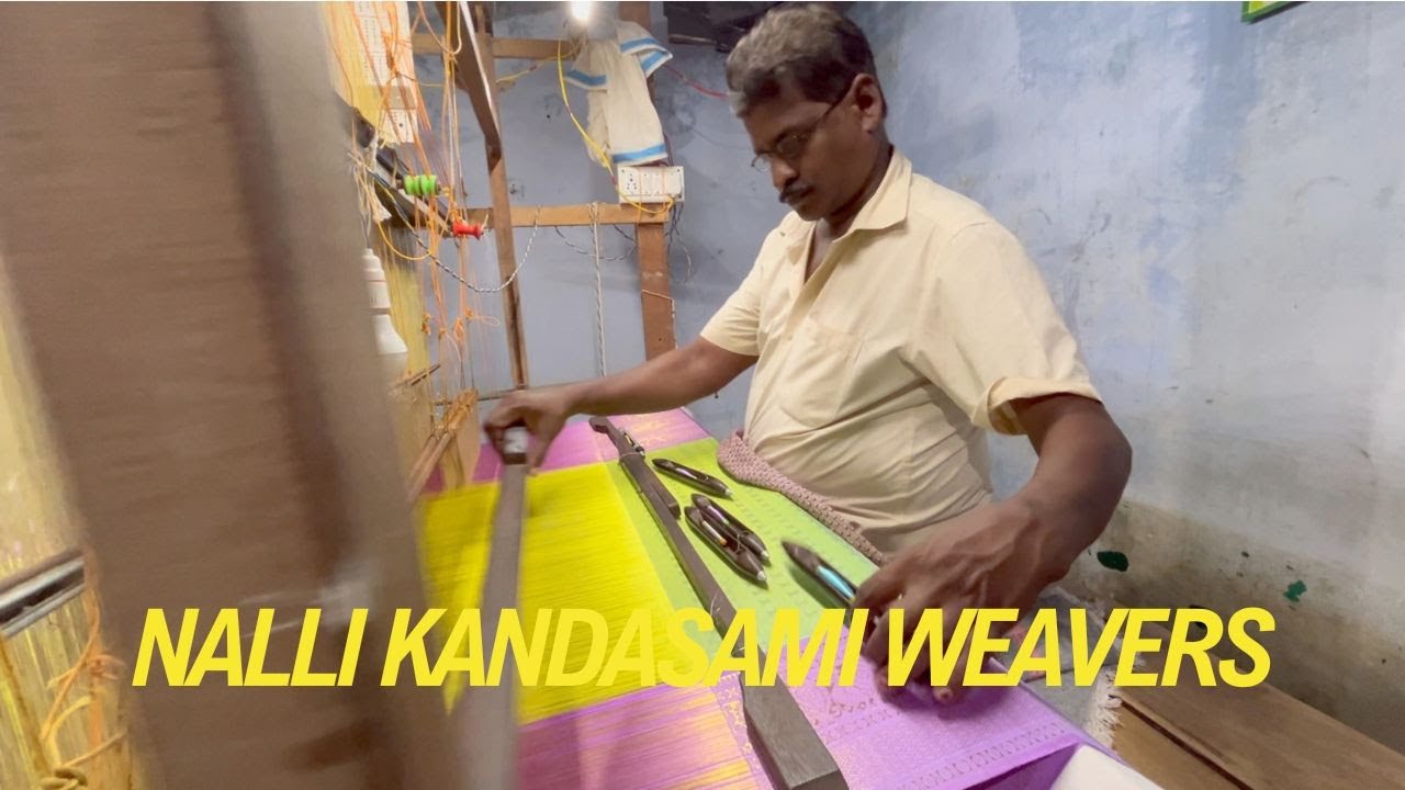 KANCHIPURAM SAREE WEAVER'S SHOP & LOOM | Kancheepuram | Nalli Kandasami Silks, TN India Ride S01E031