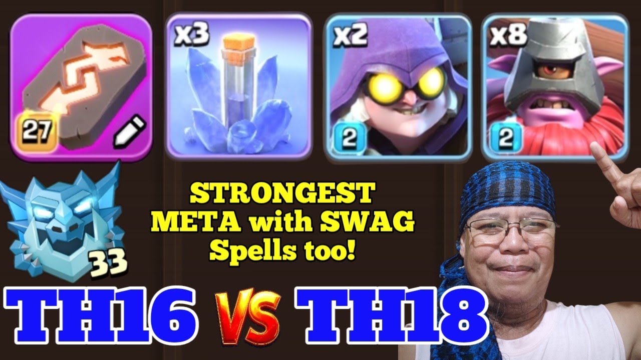 E33 IMMORTAL Army for Th16 vs Th18: CRAZY Revenge Deck + 2X Ruin W. + 8X Throwers (Clash Of Clans)