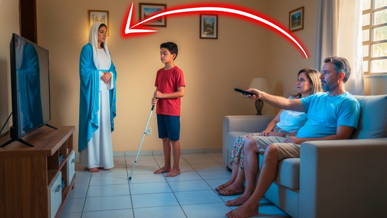 FILHO CEGO DIZ QUE VIU A VIRGEM MARIA NA SALA… OS PAIS IGNORAM, ATÉ QUE O INACREDITÁVEL ACONTECER…