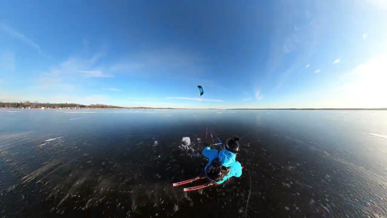 Smooth Black Ice Kite Ski