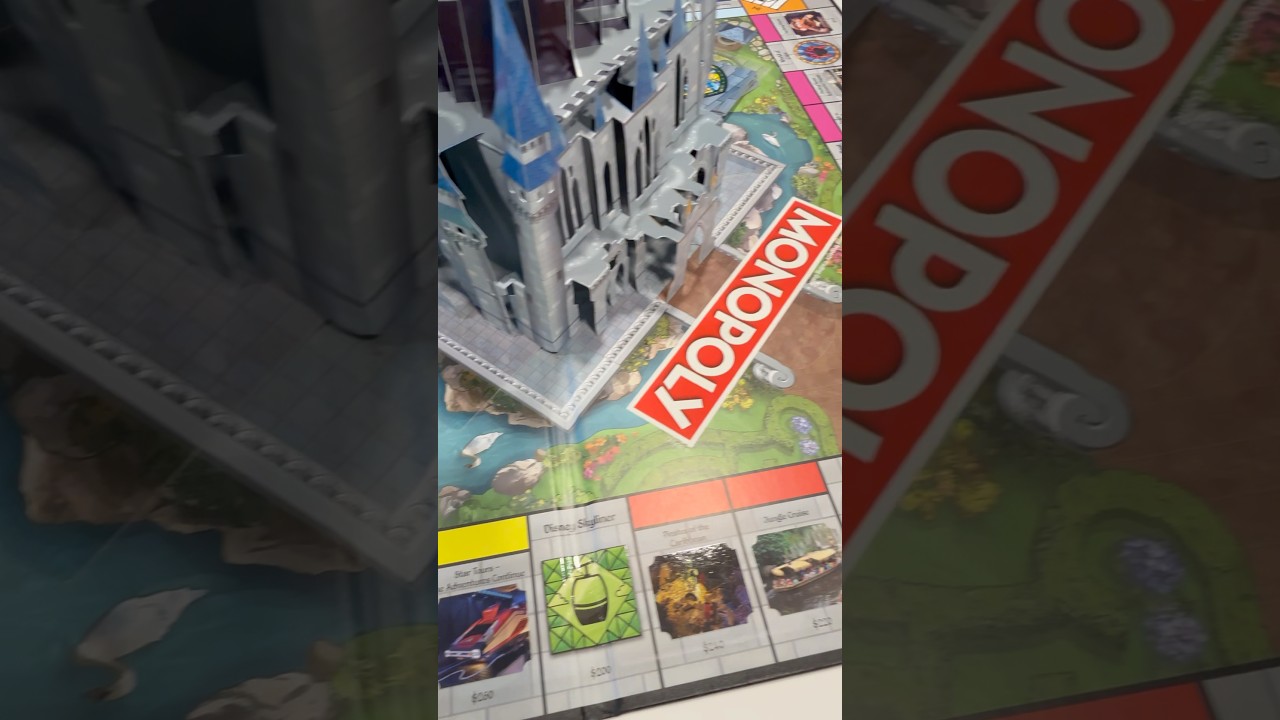 Disney Parks Monopoly Game Pop Up Castle and Magical Details #monopoly #disneyworld