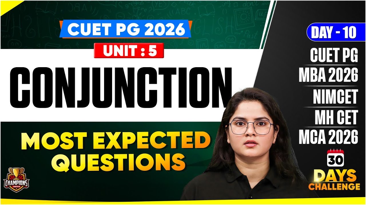 CUET PG 2026 English Grammar | ADVERB Explained with Most Expected Questions | MBA, MCA, NIMCET 2026