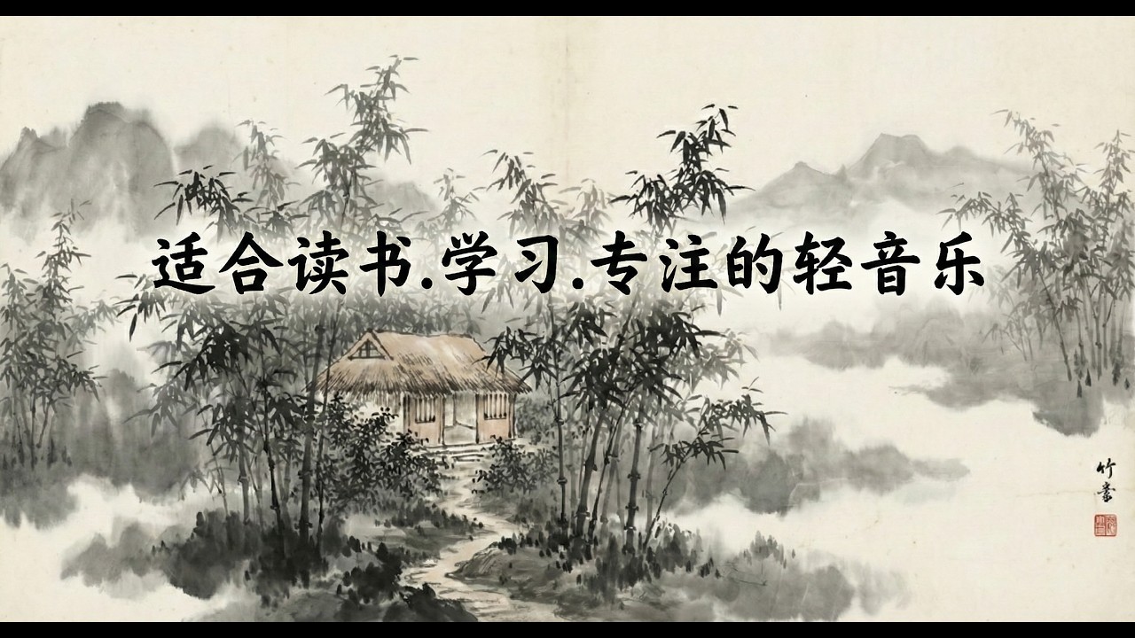 幽静竹屋｜笛声轻绕·古琴入心｜1小时减压放松背景 ｜ Bamboo Forest Cabin ｜Dizi Flute & Guqin | Sleep • Meditation • Focus