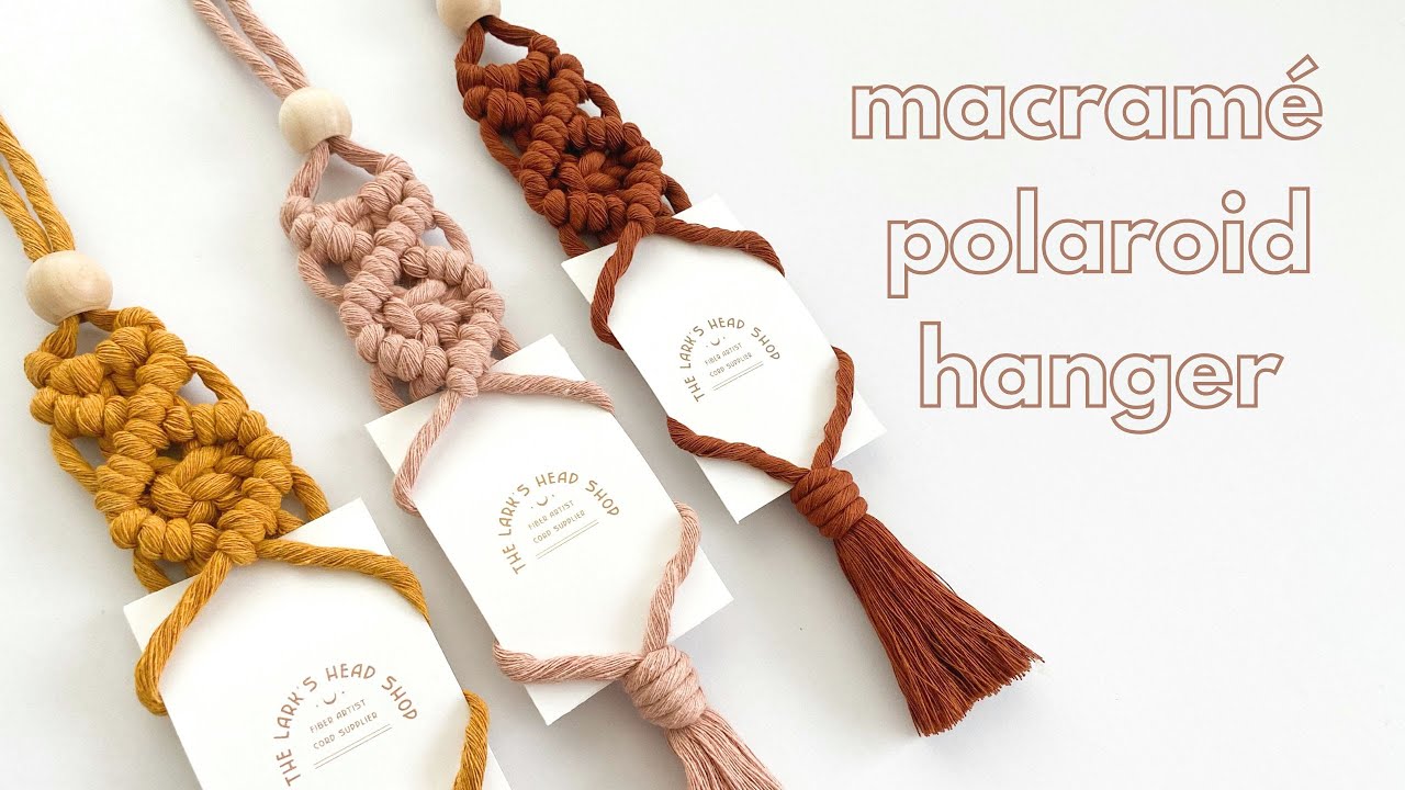 DIY Macramé Polaroid Hanger | Step by Step, Beginner Friendly Tutorial
