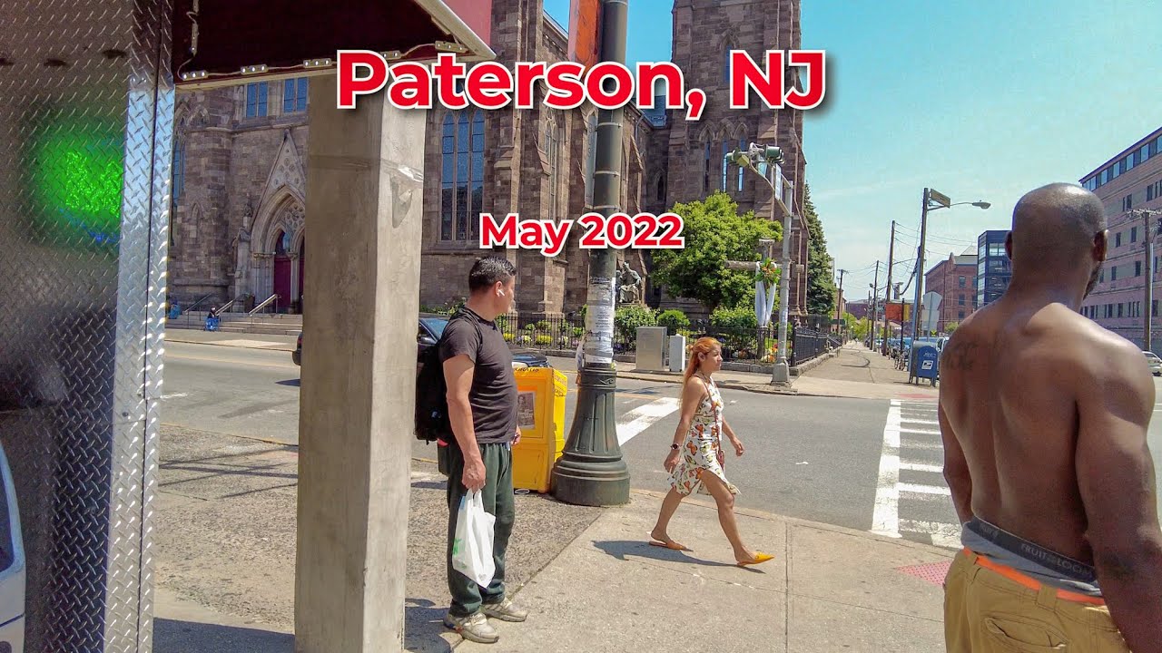 Paterson, NJ, USA, a walking tour on May 21, 2022 in 4K