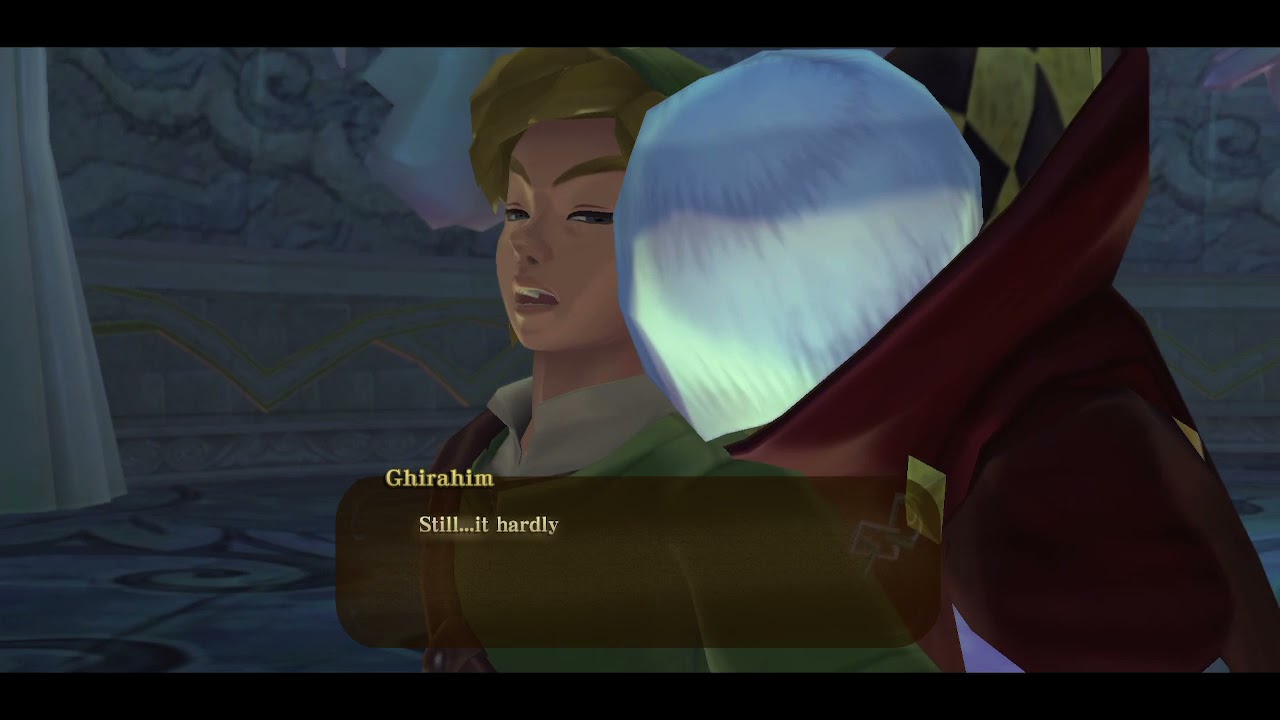 Ghirahim does that weird lick thing. (Skyward Sword HD)