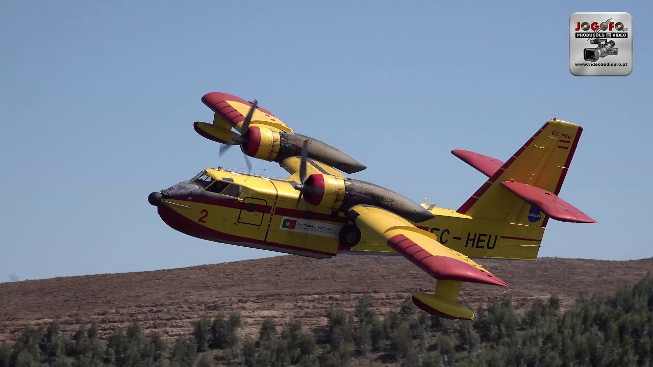 Aviões de combate a incêndios - Canadair CL-215 4k