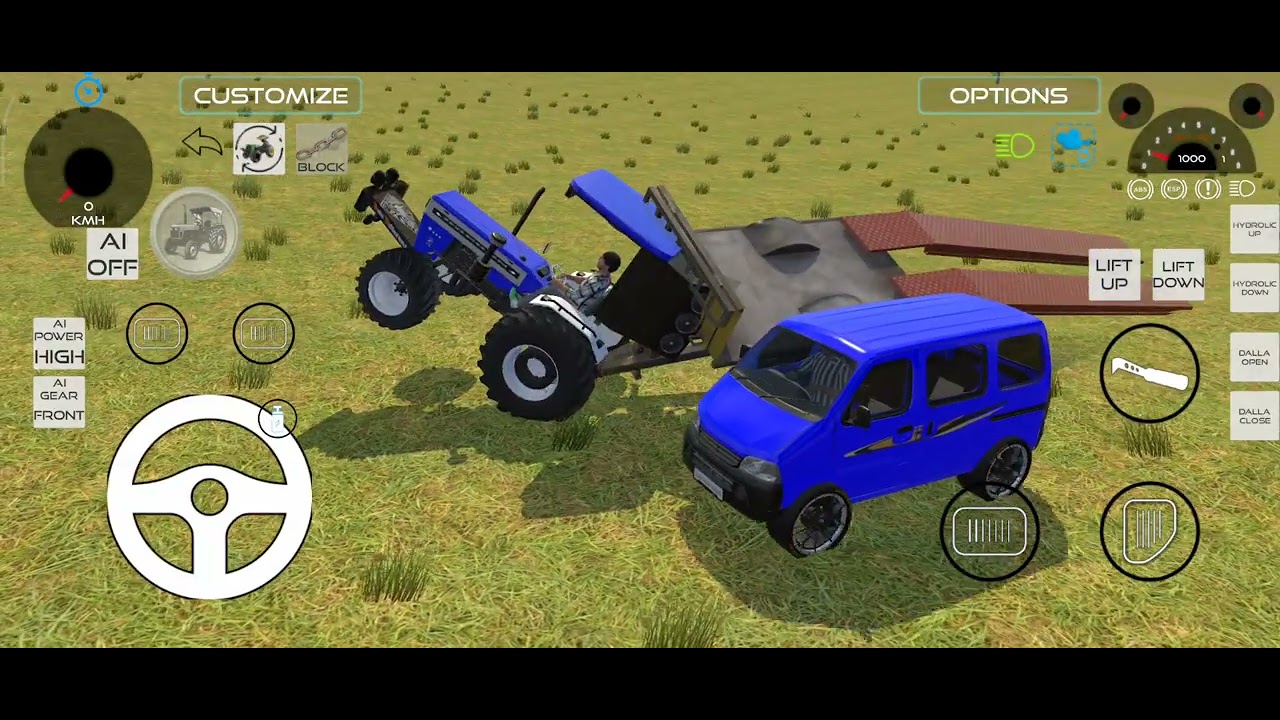 #Maruti Echo vs Tractor touchan 🤎#viral Echo off roads 👁️#my first vlog echo off roading 💙#blue vlog