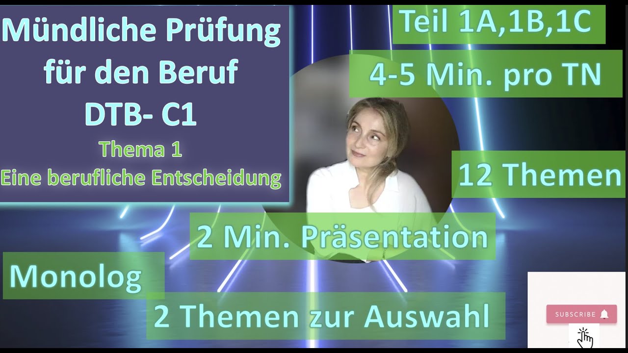 Telc DTB-C1 m&uuml;ndliche Pr&uuml;fung -Thema 1