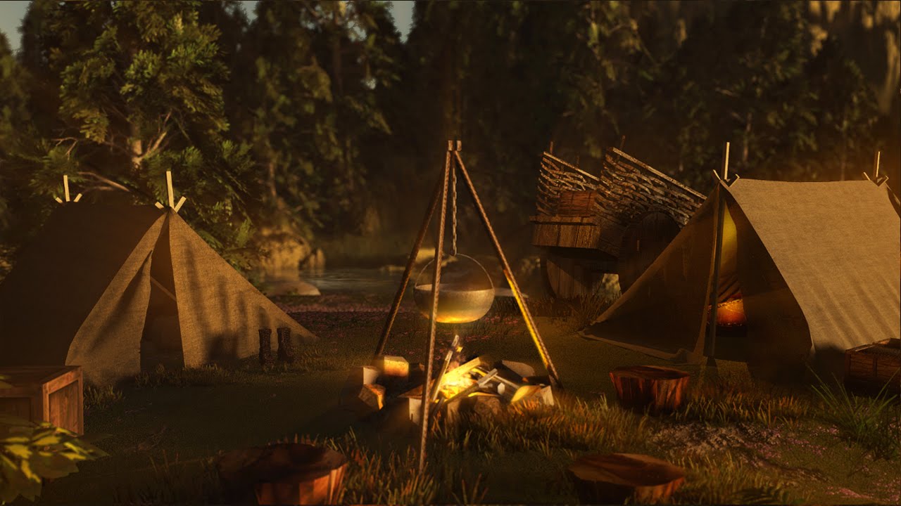 River Campsite - Relaxing Nature Sounds | 2 Hours ⛺